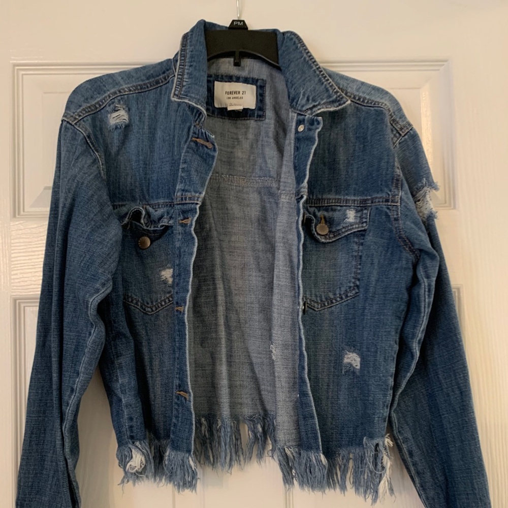 F21 Cropped Denim Jacket